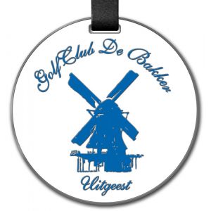 Bag tag - metal with etched logo