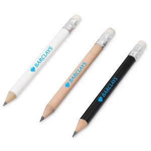 Golf pencil with white eraser