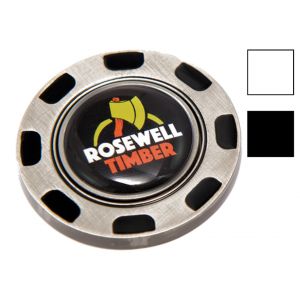 Metalen poker chip met golfbal marker