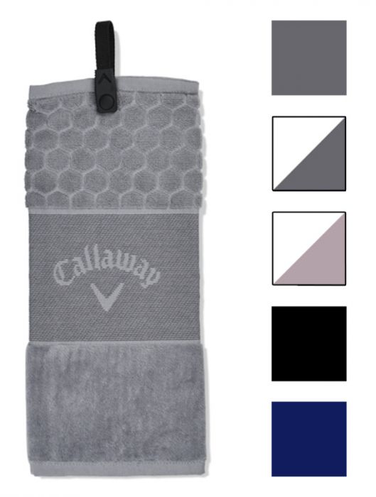 Callaway Tri-Fold Golf Towel - White Callaway Tri-Fold Golf Towel - White