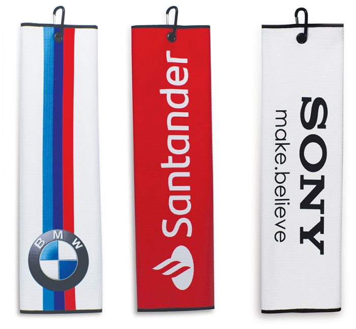 Tri-Fold Custom Logo Golf Towels 