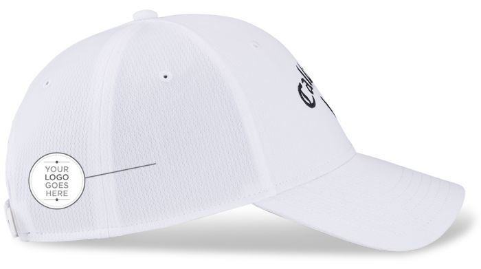 Callaway✖️CLUBHAUS Cap - White Callaway golf cap with your logo embroidered on the side.